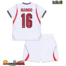 Camisa de Futebol Inglaterra Kobbie Mainoo #16 Equipamento Principal Infantil Mundo 2026 Manga Curta (+ Calças curtas)